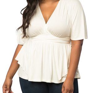 Kiyonna White Promenade Top